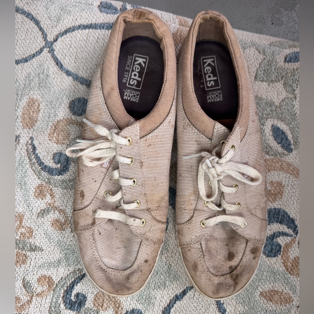 Keds womans Beige Canvas Sneakers